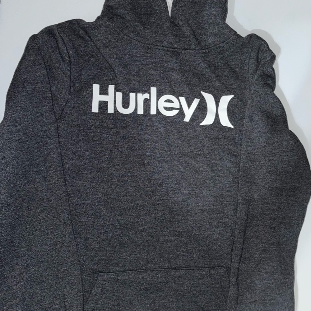 Hurley Gray Hoodie with White Accents